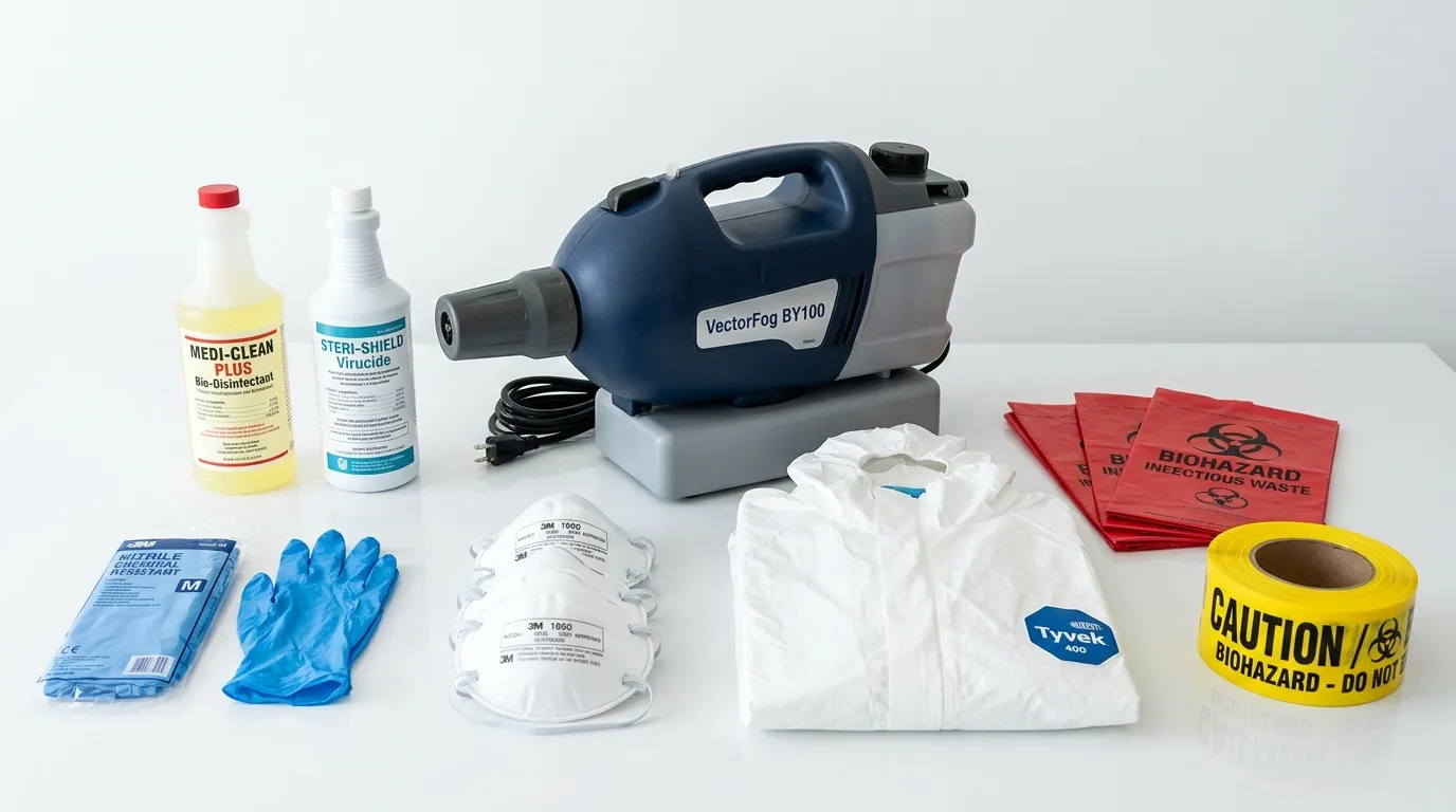 Professional biohazard remediation crew working in Elk Grove